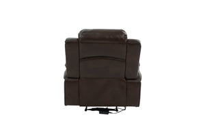 English Elm Power Motion Recliner Chair with USB Cup Holders Wireless Charging Gel Leatherette Brown Comfort B011P205591