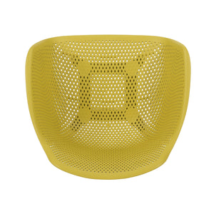English Elm Christopher Knight Home® - LOTUS modern outdoor dining chair with weather-resistant polypropylene, perforated diamond pattern comfort and stability Yellow 23.5 L x 23.5 W x 22.5 H 69068.00YLW