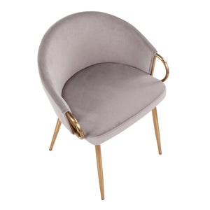 English Elm Chair with Silver Metal Frame and Padded Faux Leather Seat for Modern Dining Spaces B202P471298
