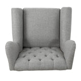 Christopher Knight Home® - Noble House - Laird Traditional Winged Grey Fabric Accent Chair