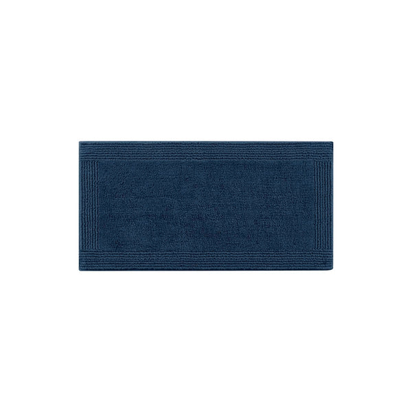 English Elm 1 Heavyweight Cotton Tufted Bath Rug Reversible Spa Grade Absorbent Floor Mat Navy B035P319557