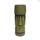 Christopher Knight Home® - Noble House - Glacier Outdoor Easter Island Tiki Urn, Antique Green Finish