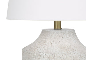 English Elm Lighting, 20" Modern Table Lamp With Cream Concrete Base & Ivory Shade For Stylish Home Decor B2710P220145