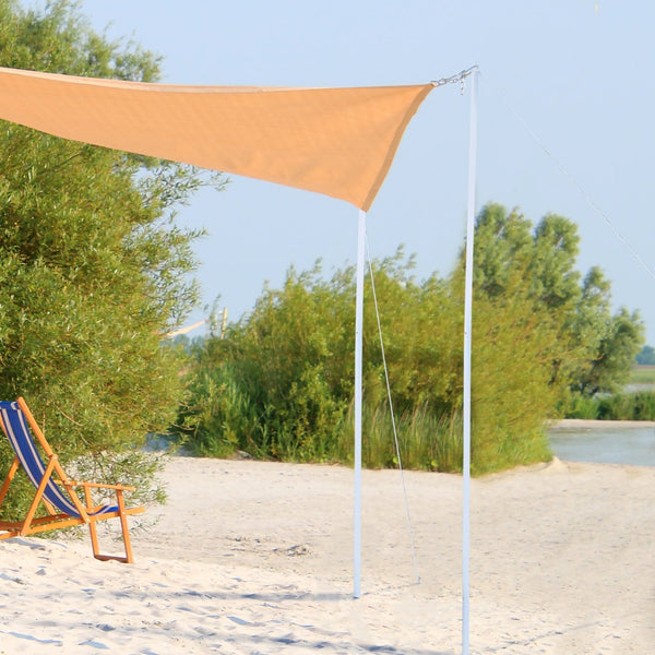 English Elm Outsunny Adjustable Sun Sail Shade Canopy Pole Kit – Portable, Easy Setup For Instant Outdoor Shade W2225P217698-GIGA