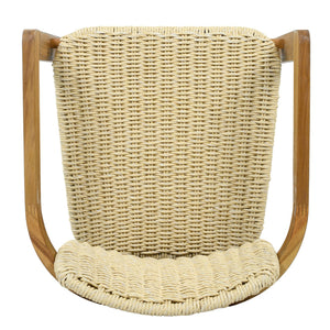 English Elm Outdoor Acacia and Rattan Armchair Set Two Ergonomic Seats for Patio Garden N719P431083N