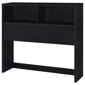 English Elm Geary Full Bedroom Set with Bookcase Headboard Usb Charging Nightstands Matte Finish Black B062S01693
