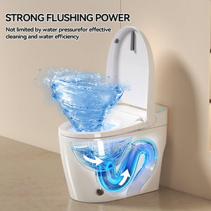 English Elm Unique Smart One Piece Toilet Bidet Combo with Auto Lid Warm Air Dryer Heated Seat W3133P476384