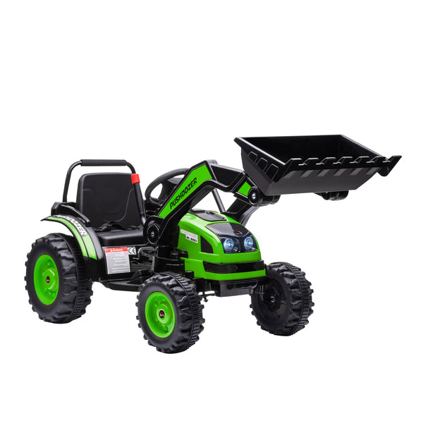 English Elm Aosom 6v Electric Ride on Excavator for Kids with Adjustable Bucket and Dual Speed W2225P229143