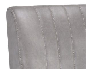 Sunpan Halden Urban Bar Stool with Bold Channel Tufting and Rustic Bronze Steel Frame for Stylish Spaces Bravo Metal