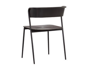 Sunpan Keanu Dining Chair - Modern Elegance with Unique Starburst Design, Crafted by Skilled Artisans Gunmetal
