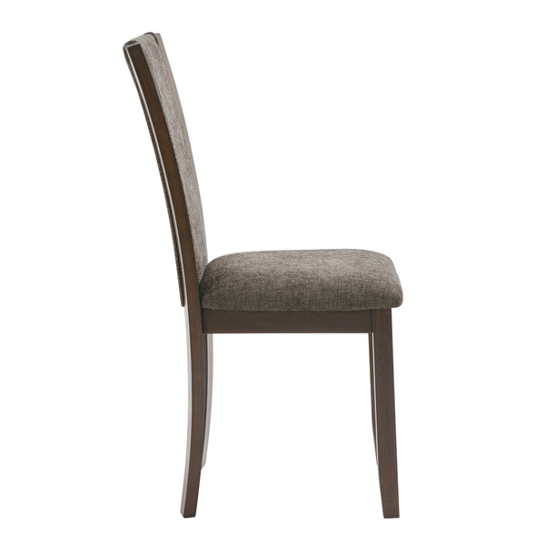 English Elm Dining Chairs Set of 4 Rubberwood Frame Linen Seat Minimalist Kitchen Seating W1998P373007