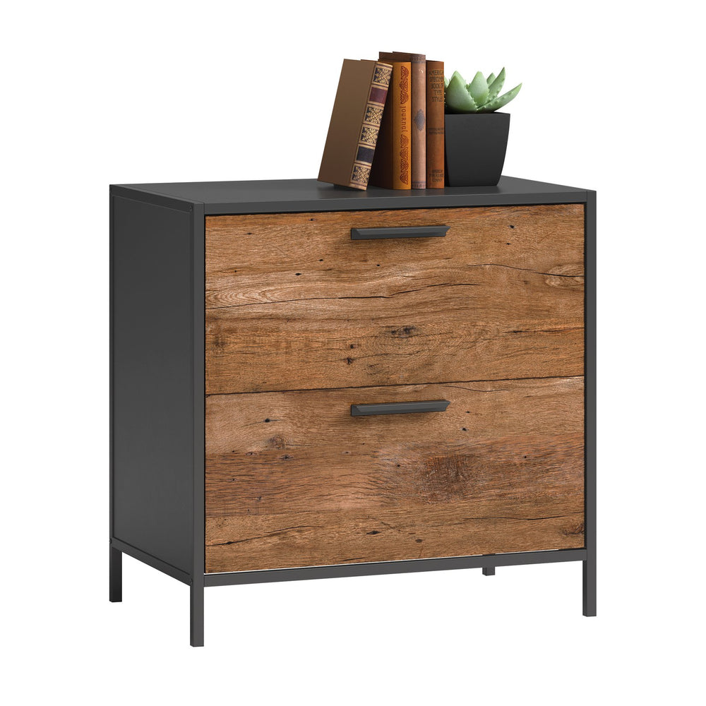 English Elm Lateral File Cabinet In Brown Finish - Stylish, Durable, Space-Saving Storage For Home & Office B356P367904