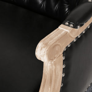 English Elm Chair Chesterfield Loveseat with Tufted Diamond Upholstery Nailhead Trim Birch Frame 60925.00PUMDNT