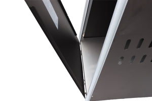 English Elm Mocha Commercial Grade Propane Patio Heater – Stainless Steel, Wide Heat Radius, Safety Shutoff, Wheels B120P218103