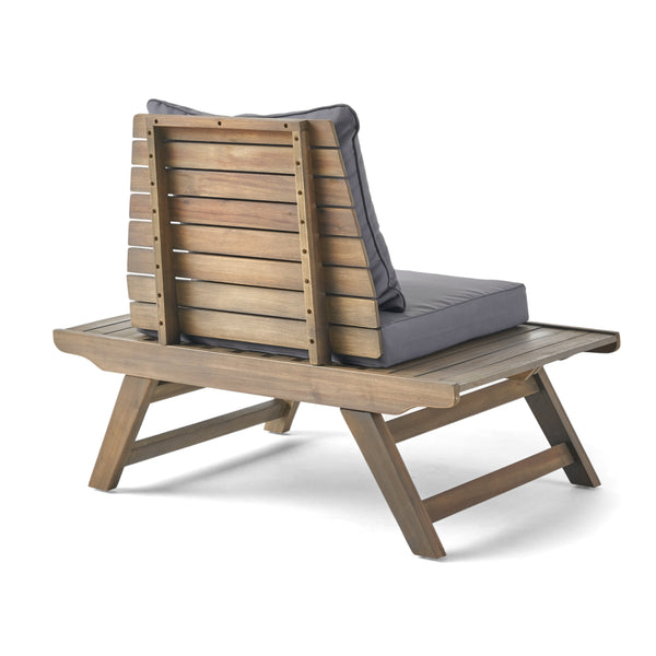 English Elm Christopher Knight Home® - Aticus Acacia 4-Person Outdoor Seating Group with Water-Resistant Cushions, Dark Grey Slatted Style 63744-2_63745_63747_65811DGRY