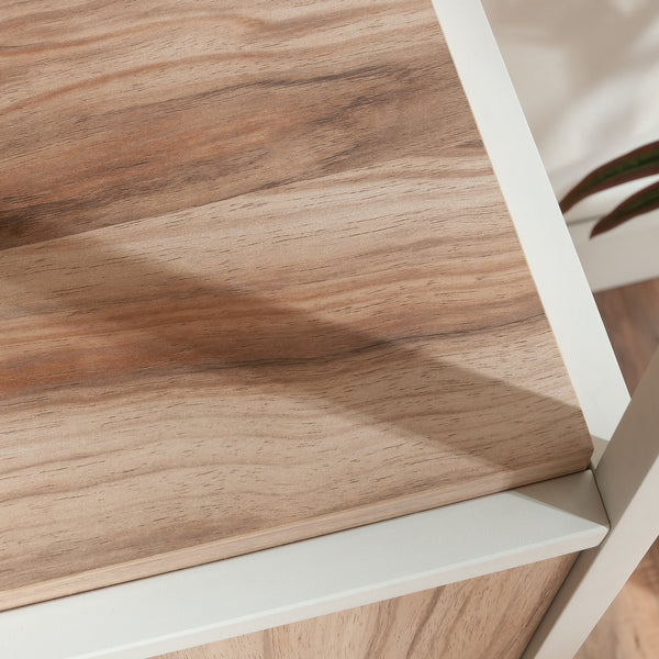English Elm Bookcase With Doors - Versatile Brown-Finish Storage Solution For Modern Living Spaces & Offices B356P367797