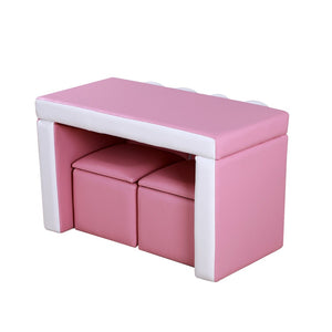 English Elm Qaba Kids 2-In-1 Sofa And Table Set - Multi-Functional Toddler Couch With Storage & Soft Seating W2225P229118-GIGA