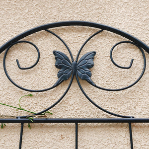 English Elm 4 Pack Powder-coated Metal Garden Trellis Panels Rustproof Climbing Plant Support Outdoor W1586P268039