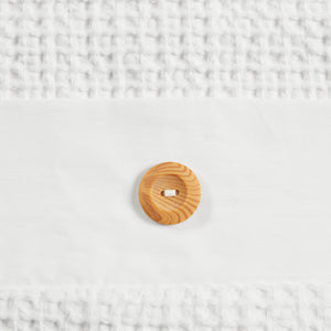 English Elm Full/Queen Finely 3-Piece Cotton Waffle Weave Duvet Cover Set with Wooden Buttons, OEKO-TEX Safe and Textured Comfort B035129156