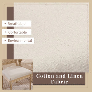 English Elm French Country Dining Chairs Set Of 2, Elegant Upholstered Rattan Back For Dining & Living Spaces W3426P324535