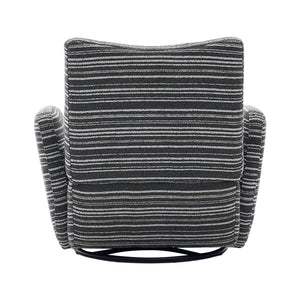 English Elm Modern Boucle 360° Swivel Leisure Chair with High‑Resilience Sponge, Supportive Curve, 550lb Capacity Dark Gray W395P355513