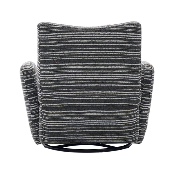 English Elm Modern Boucle 360° Swivel Leisure Chair with High‑Resilience Sponge, Supportive Curve, 550lb Capacity Dark Gray W395P355513
