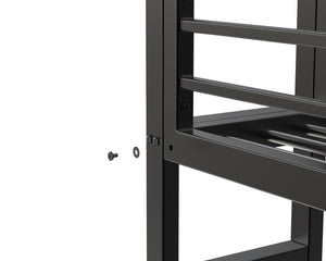 English Elm Loft Bed With Desk And Storage, Full Size Metal Frame For Teens, Stylish Space-Saving Design W2904S00003