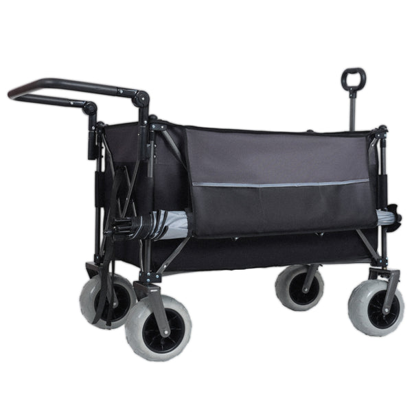 English Elm Multi-functional All-terrain Folding Wagon with Balloon Tires and 300l Outdoor Capacity W2932P317114