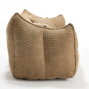 English Elm Soft Plush Foam Beanbag Chair for Two People, Square Recliner Sofa With Superfiber Comfort Embrace Coffee W1996P252275