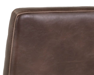 Sunpan SPYROS Counter Stool - Contemporary Industrial Design with Durable Faux Leather and Sturdy Frame Brown 103898V