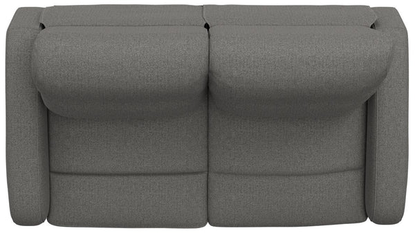 English Elm Beige Manual Reclining Loveseat with Dual Contoured Seats for Compact Living Spaces Gray B361P484465