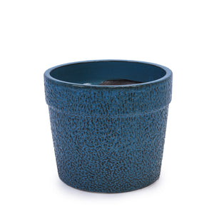 English Elm 3 Pieces Ceramic Flowerpot Set - Handcrafted Antique Blue Planters For Indoor & Outdoor Decor W3273P321470