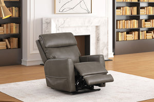 English Elm Contemporary Sandbach Manual Glider Recliner with Padded Track Arms, Smooth Motion, Soft Neutral Fabric Upholstery Gray 31 L x 36 W x 34 H B2741P387677