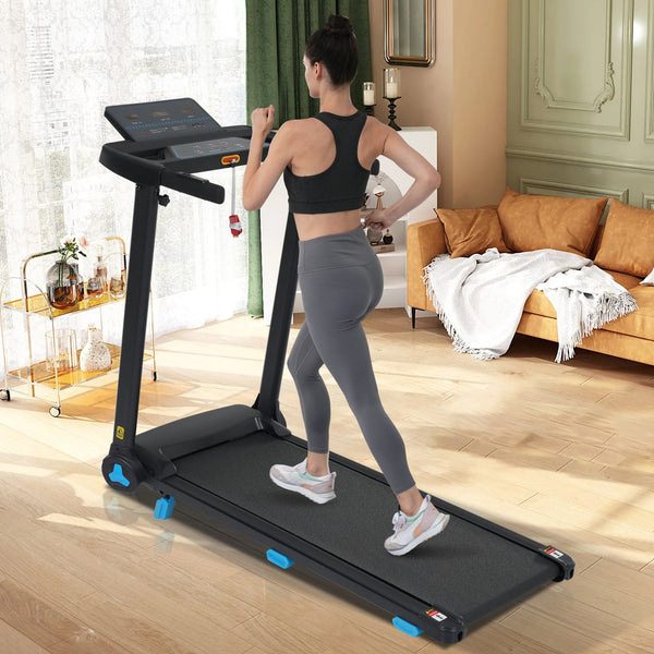 English Elm Treadmill Foldable Home Gym with 3hp Motor Incline Cushioned Belt and Bluetooth Speaker N728P337620B