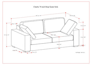 English Elm Charlie Cozy Deep Seater Loveseat Sofa - Plush Comfort, Sustainable Fabric, Perfect For Small Spaces B136P199202