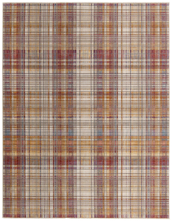 Unique Loom Deepa Gingham Machine Made Geometric Rug Multi, Blue/Yellow/Pink/Peach/Purple/Ivory/Light Blue/Light Brown/Light Green/Light Salmon 9' 0" x 11' 8"