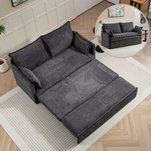 English Elm 59.5" Corduroy Convertible Sleeper Sofa with Usb Charging Ports and Storage Pockets W2606P252442