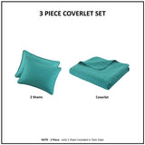 Hampton Hill Velvet Touch Transitional 3 Piece Luxurious Oversized Quilt Set JLA13-499 Peacock