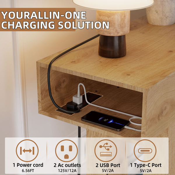 English Elm 63-Inch Farmhouse Console Table — 63" Long Sturdy Engineered MDF Entryway Sofa Hallway Display Surface Wood W1550P317441