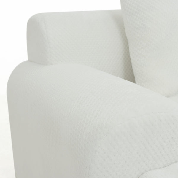 English Elm Loveseat Modular Cloud Floor Sofa Tufted Fuzzy Fabric Couch for Small Apartment Spaces Beige W5385P455461