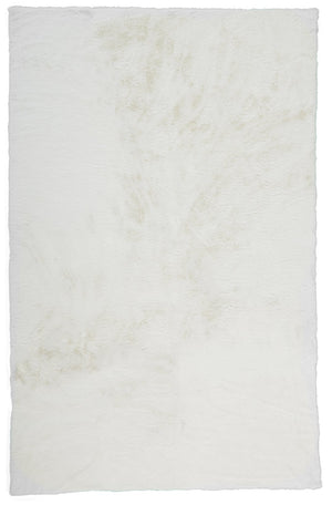 Feizy Rugs Luxe Velour Collection: Elegant And Durable High Pile Polyester Rug For Modern And Rustic Spaces White Polyester Lxv4506fwht000d15