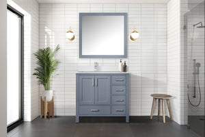 English Elm Dark Grey Bath Vanity 36" W X 22" D – Stylish Storage With Cultured Marble Top For Modern Bathrooms B2731P259033