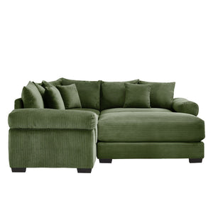 English Elm Oversized Modular Sectional Couch - Ultra-Comfortable Corduroy, Deep Seats & Flexible Design For Living Spaces W714S01339-GIGA
