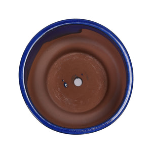 English Elm 3 Pieces Ceramic Flowerpot Set - Handcrafted Antique Blue-Green Planters For Indoor & Outdoor Use W3273P321546