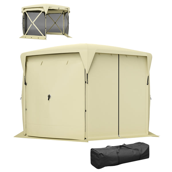 English Elm 11x11 Ft Pop up Gazebo with Oxford Canopy Mesh Walls and Removable Roof Panel T3971P401879