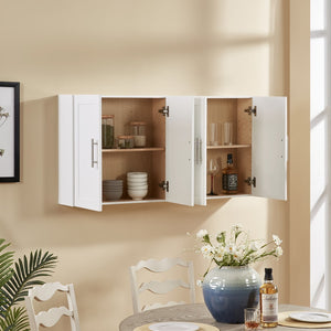 English Elm Wood Hanging Cabinet With Doors & Adjustable Shelves For Stylish, Space-Saving Storage Solutions W914P292870-GIGA