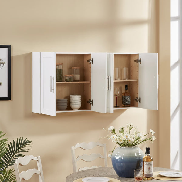 English Elm Wood Hanging Cabinet With Doors & Adjustable Shelves For Stylish, Space-Saving Storage Solutions W914P292870-GIGA