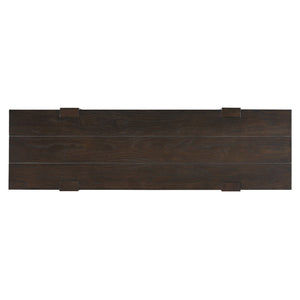 English Elm Trexm Ash Veneer Entryway Console Table Built in Power Outlet Drawer Rubberwood Espresso N715P361518P