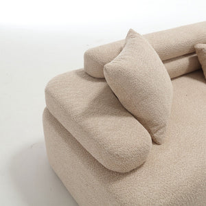 English Elm Modern Foam-Filled Sleeper Sofa Bed With Unique Boucle Design For Living Room & Bedroom Decor W2705S00007-GIGA