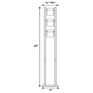 English Elm Paragon 3-Swivel Silver Floor Lamp with Frosted Glass Shades, Modern Metal Build for Versatile Lighting B062P328688